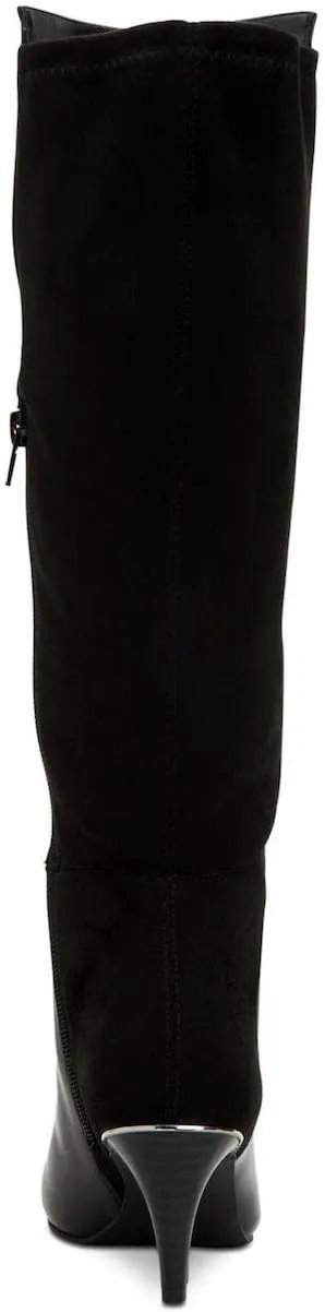 Alfani Womens Hakuu Faux Leather Wide Calf Knee-High Boots