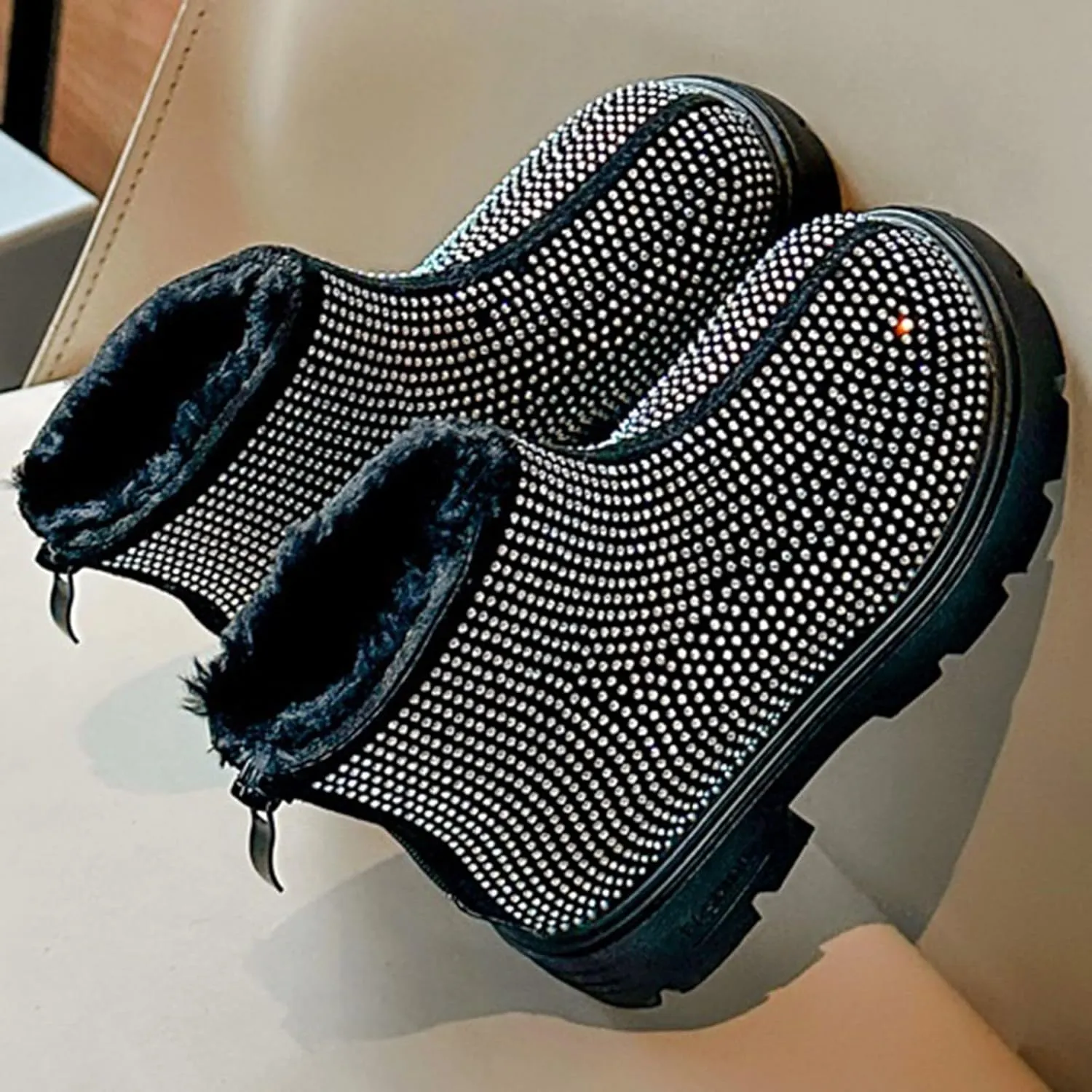 Ankle Boots for Girls Spring Autumn Winter Girls Fashion Rear Zipper Short Boots Infant First Walking Warm Shoes