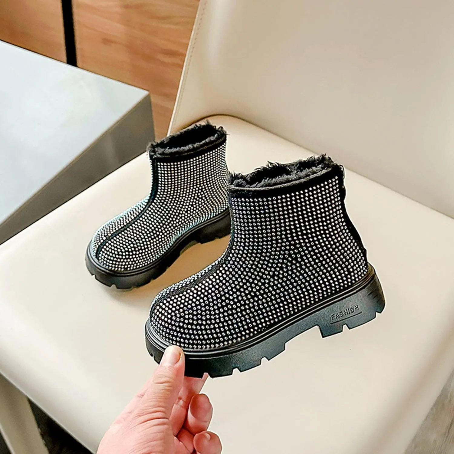 Ankle Boots for Girls Spring Autumn Winter Girls Fashion Rear Zipper Short Boots Infant First Walking Warm Shoes