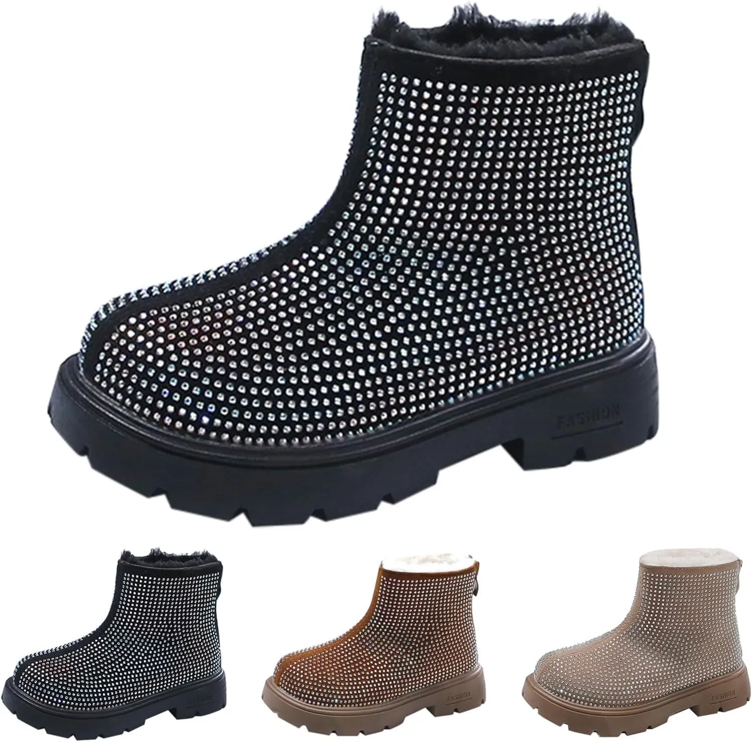 Ankle Boots for Girls Spring Autumn Winter Girls Fashion Rear Zipper Short Boots Infant First Walking Warm Shoes