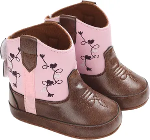 Baby Infant Toddler Girls Leather Western Boots Cowboy Bootie Soft Sole Non Slip Shoes Little Girl Size 12 Booties