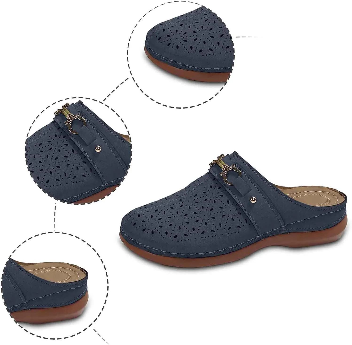 Beach Shoes Women's Slippers Seaside Vacation Flat One Slipper Sandals Sandals with Flowers Women