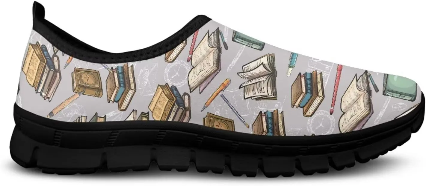 Binienty Vintage Art Loafers Women Low Cut Casual Shoes Slip On Walking Sneakers Pull-On Loafer Flats