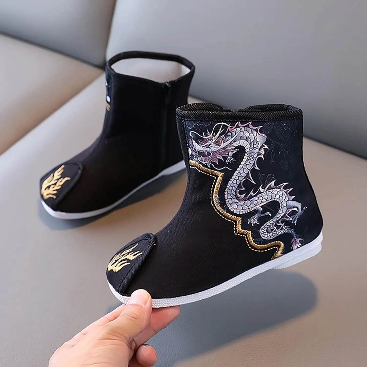 Boys Cloth Shoes Children Embroidered Shoes Boys Shoes Boots Chinese New Year Shoes Cotton Boots Boys Rain Boots