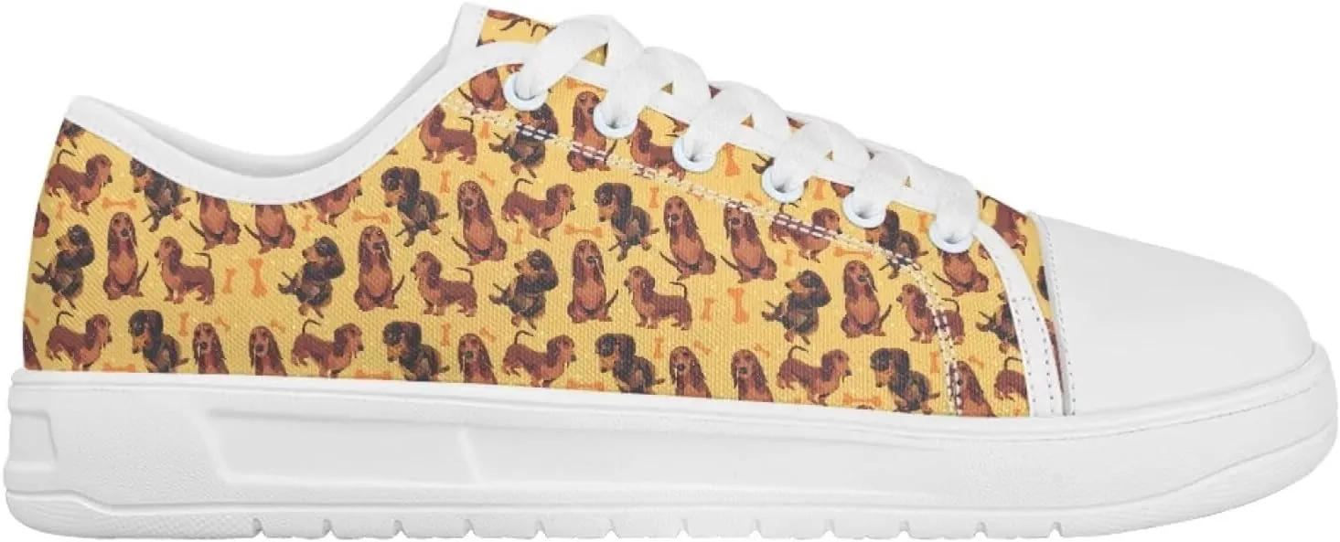 Canvas Sneaker for Women Slip On Low Cut Dog Lovers Casual Walking Shoes Ladies Comfort Tennis Sneakers