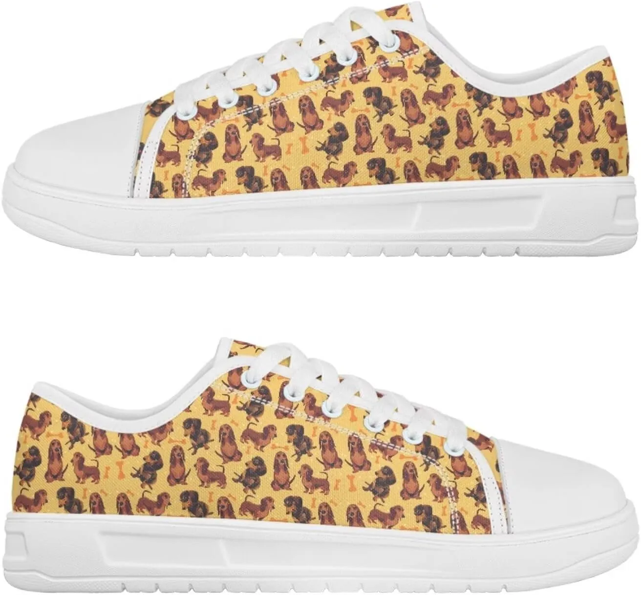 Canvas Sneaker for Women Slip On Low Cut Dog Lovers Casual Walking Shoes Ladies Comfort Tennis Sneakers
