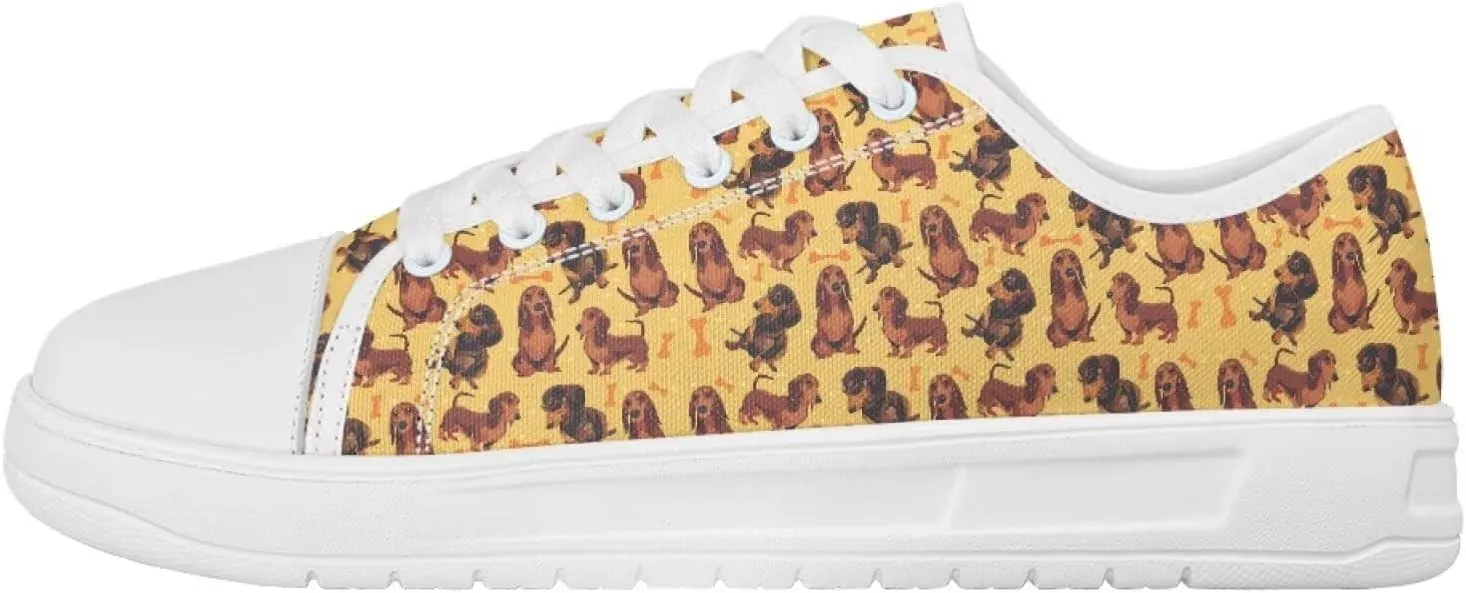 Canvas Sneaker for Women Slip On Low Cut Dog Lovers Casual Walking Shoes Ladies Comfort Tennis Sneakers