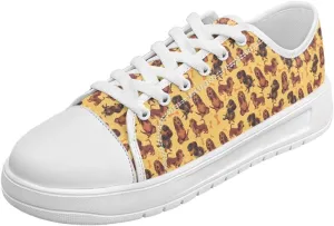 Canvas Sneaker for Women Slip On Low Cut Dog Lovers Casual Walking Shoes Ladies Comfort Tennis Sneakers