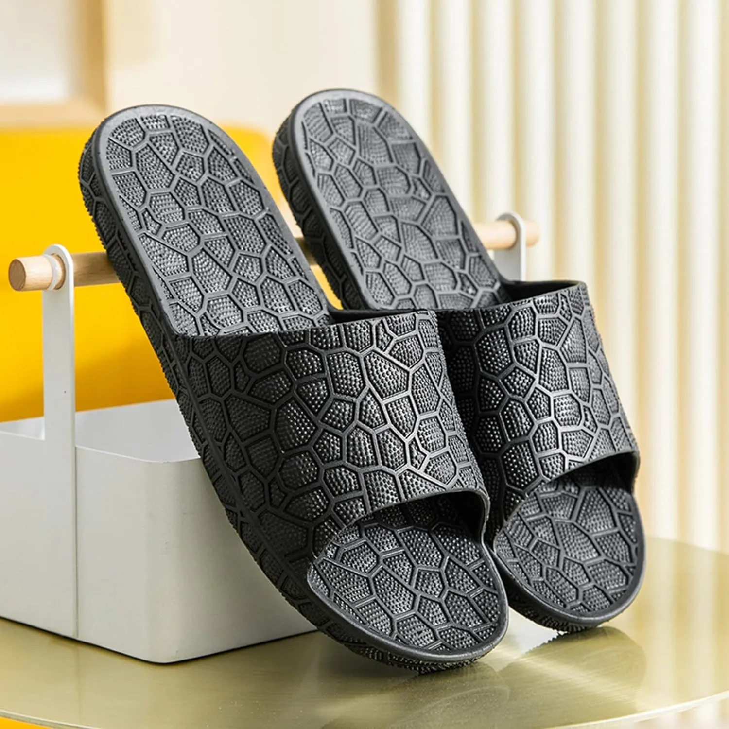 Casual Couples Men Shower Room Home Non Slip Breathable Soft Sole Shoes Slipper Comfortable Flat Mens Slippers Size 11