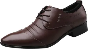 Casual Male Leather Men Shoe Wedding Suit Business Shoes Comfortable Lace Shoes Men's Leather Shoes Shoes Men Work