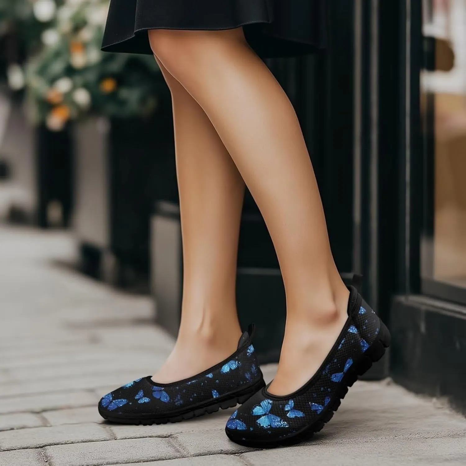 Casual Shoes for Women Trendy Slip On Sneakers Round Toe Flats for Women