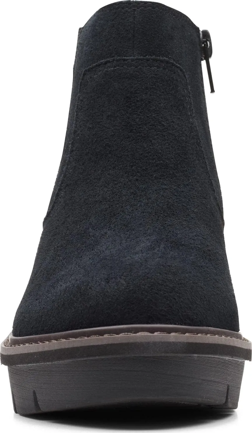 Clarks Womens AIRABELL STYLE Faux Leather Wedge Ankle Boots
