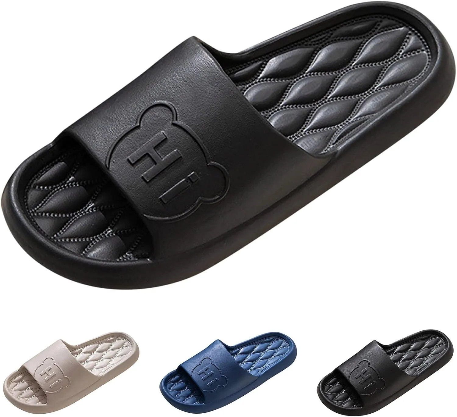 Cloud Slippers for Men Womens Slides Mens Shower Shoes Slides for Women Non Slip Soft Sole Comfortable Slippers