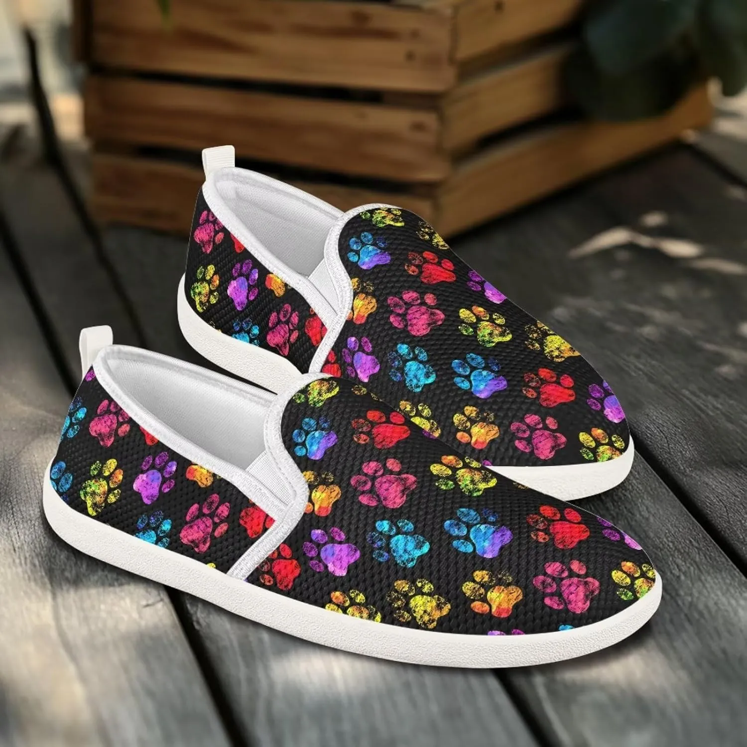 Comfort Casual Shoes for Women Slip On Shoes Wide Width Womens Flats Shoes