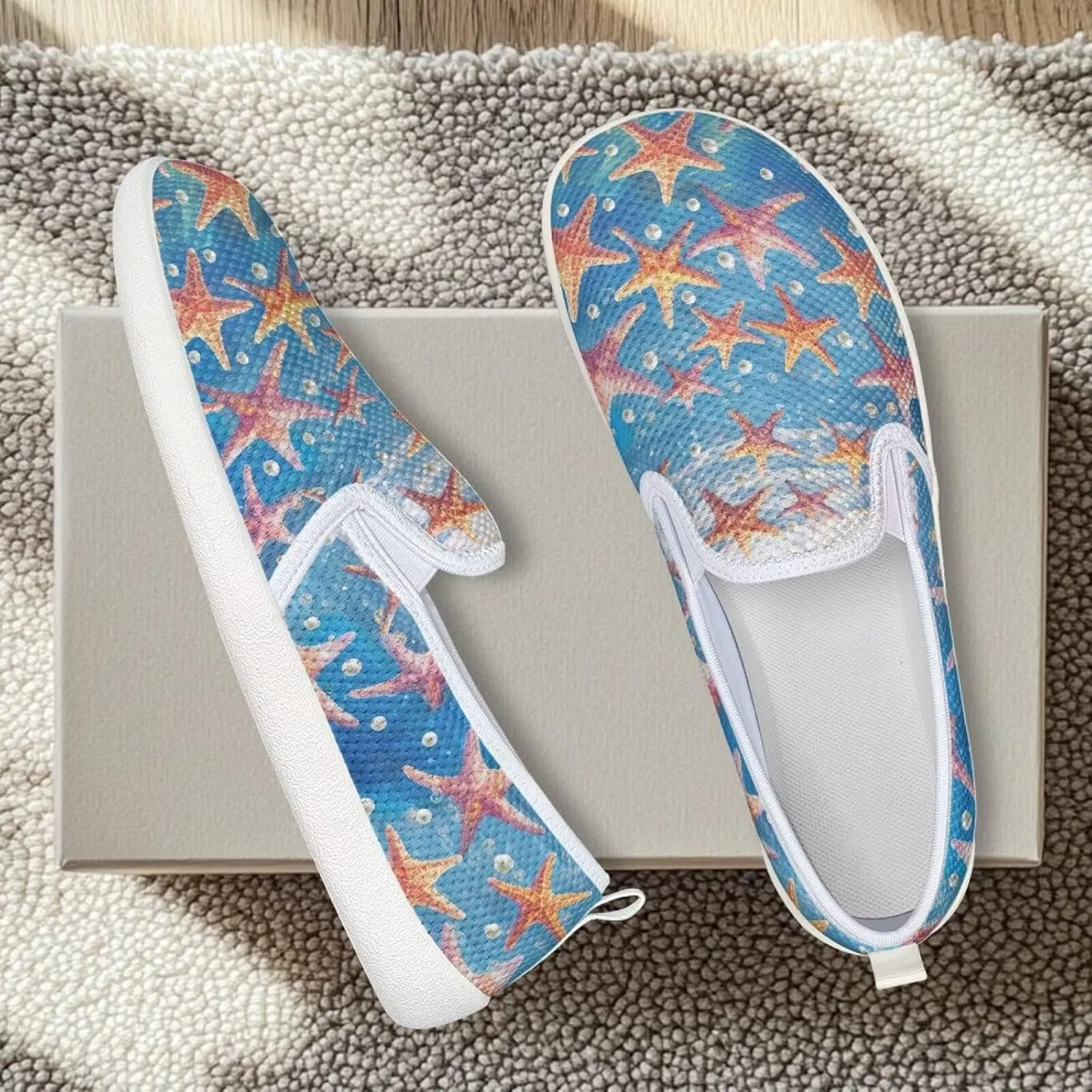 Comfort Casual Shoes for Women Slip On Shoes Wide Width Womens Flats Shoes