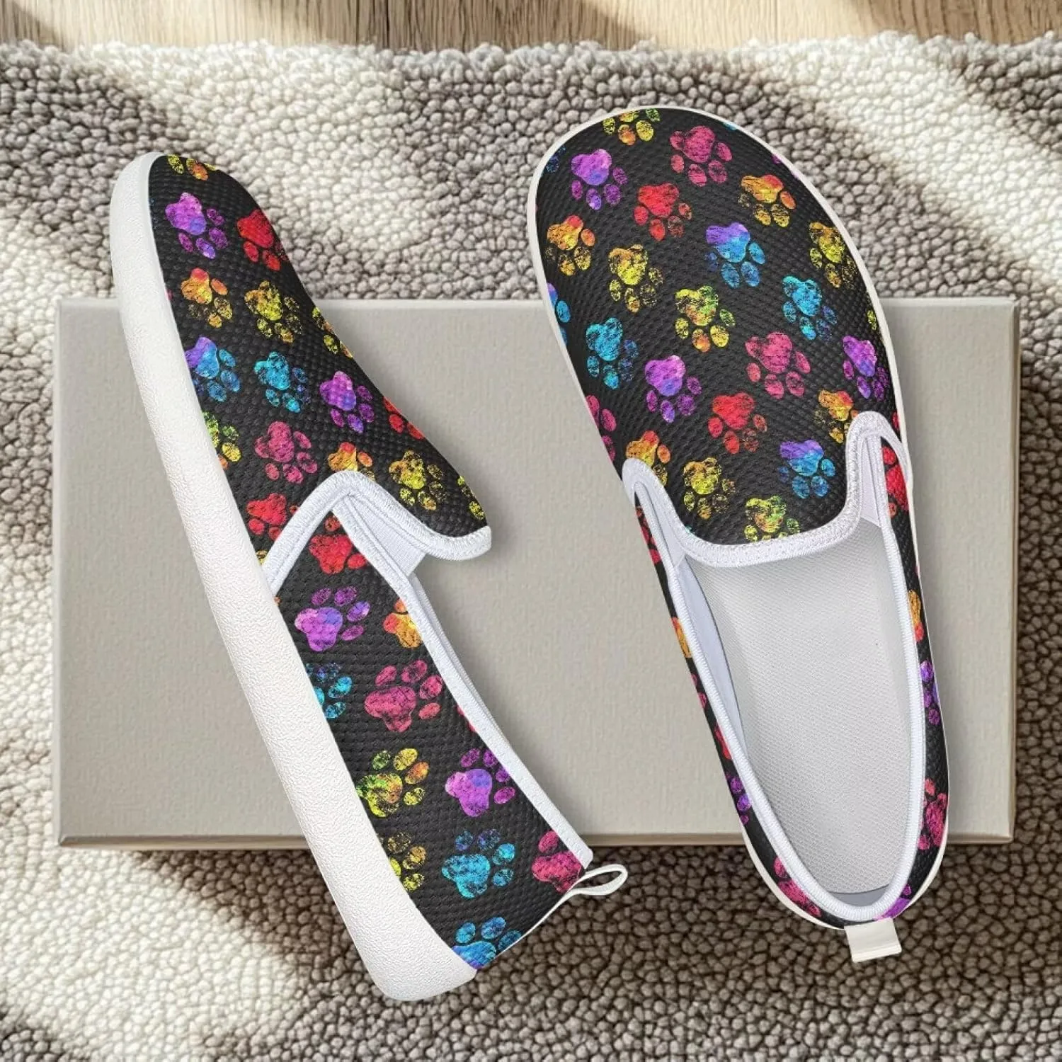 Comfort Casual Shoes for Women Slip On Shoes Wide Width Womens Flats Shoes