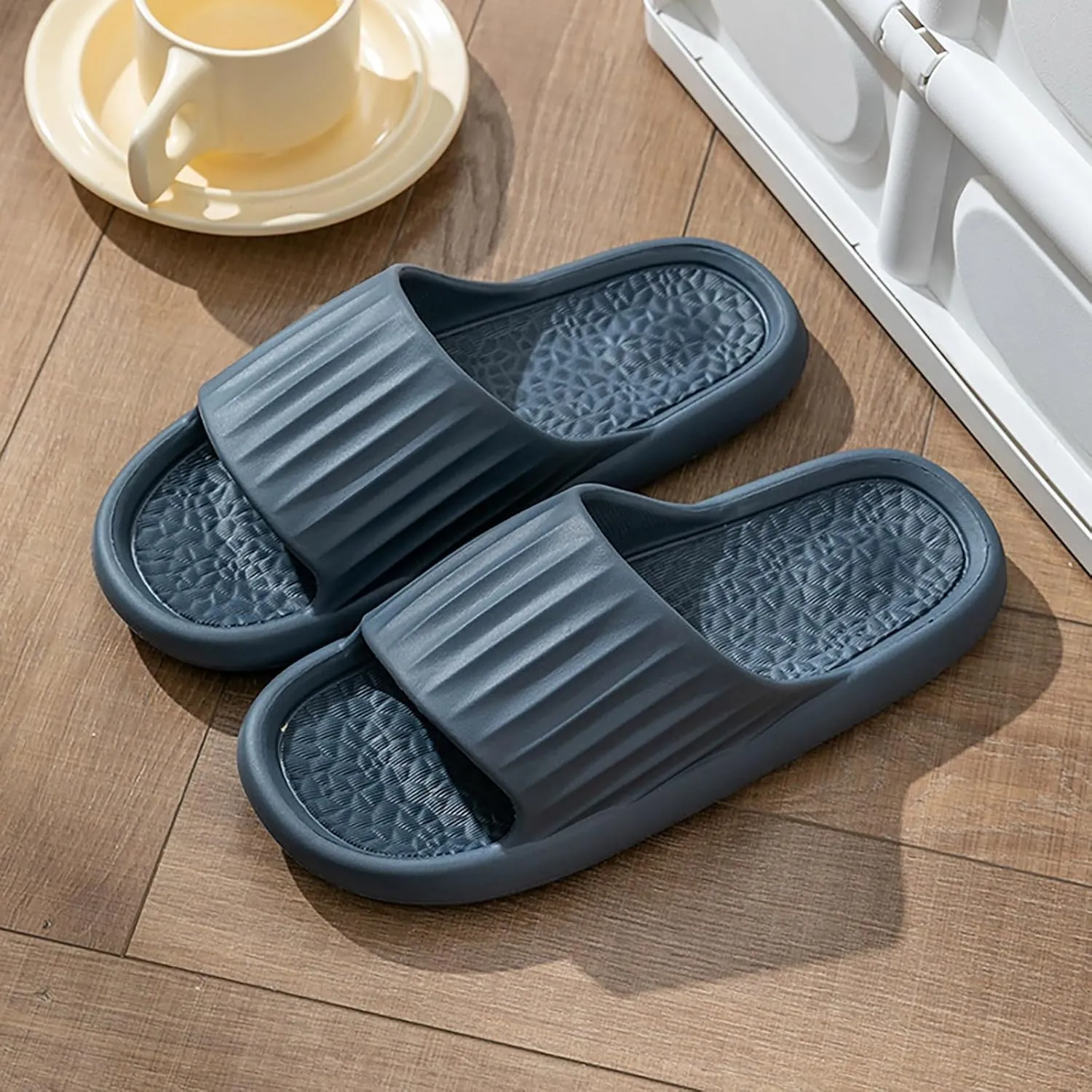 Couples Men Solid Shower Room Home Non Slip Breathable Massage Soft Sole Quick Drying Slipper Mens Slippers Wide Size 12