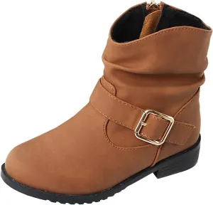 Cowboy Boots Toddler Girl Girls Ankle Boots Side Zipper Booties Little Girls Western Boots Low Heel Riding Booties