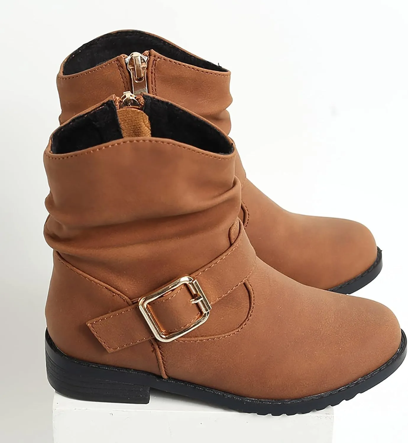 Cowboy Boots Toddler Girl Girls Ankle Boots Side Zipper Booties Little Girls Western Boots Low Heel Riding Booties
