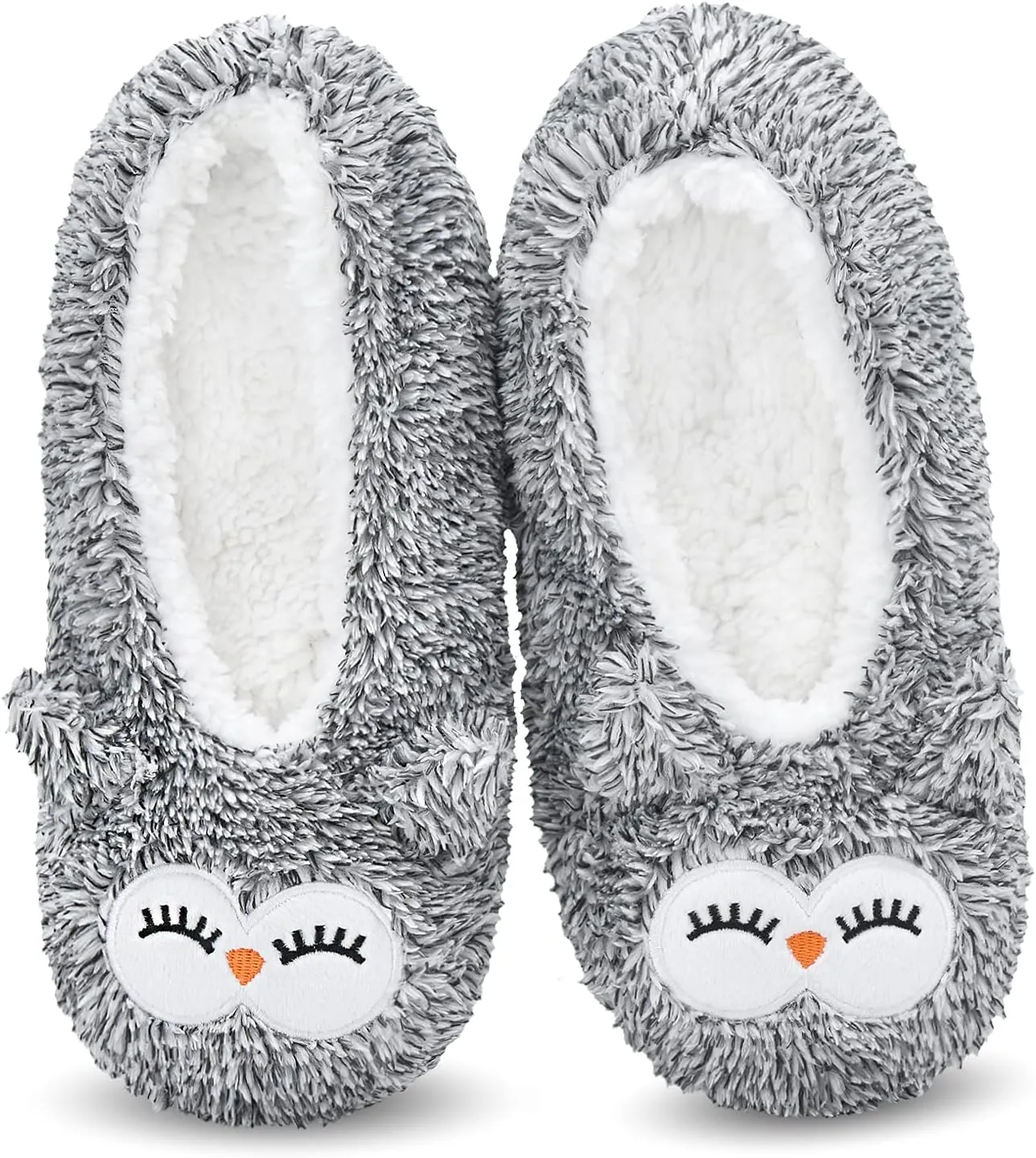 DICUIRD Womens Animal Soft Sole Slipper Socks with Grippers-Fuzzy House Cute Slippers