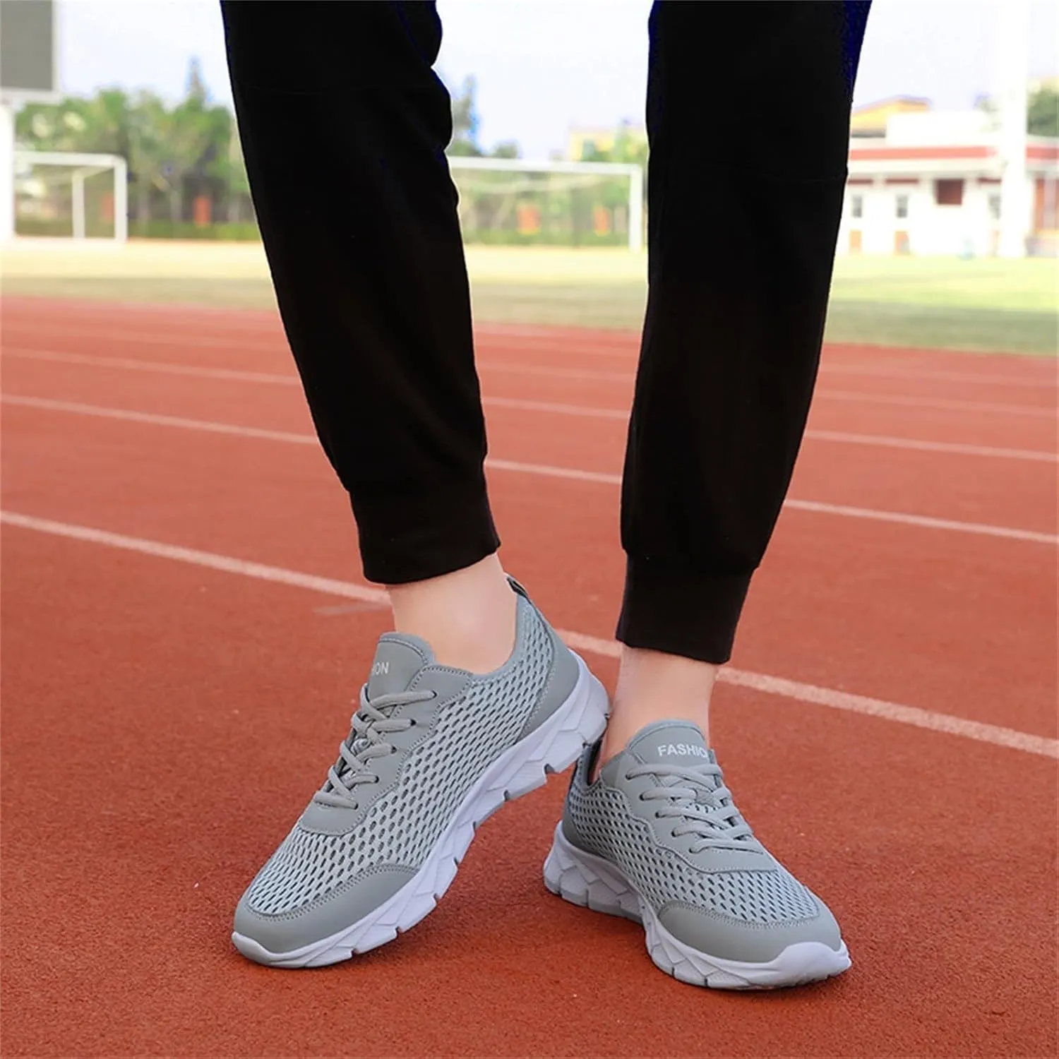 Fashion Summer Men Mesh Breathable Comfortable Lightweight Flat Soft Lace Up Casual Tops Mens Sneaker