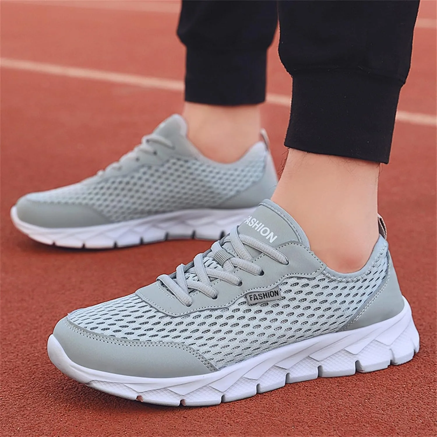 Fashion Summer Men Mesh Breathable Comfortable Lightweight Flat Soft Lace Up Casual Tops Mens Sneaker