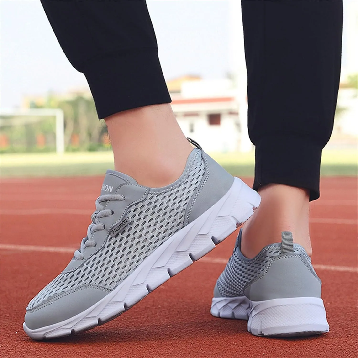 Fashion Summer Men Mesh Breathable Comfortable Lightweight Flat Soft Lace Up Casual Tops Mens Sneaker