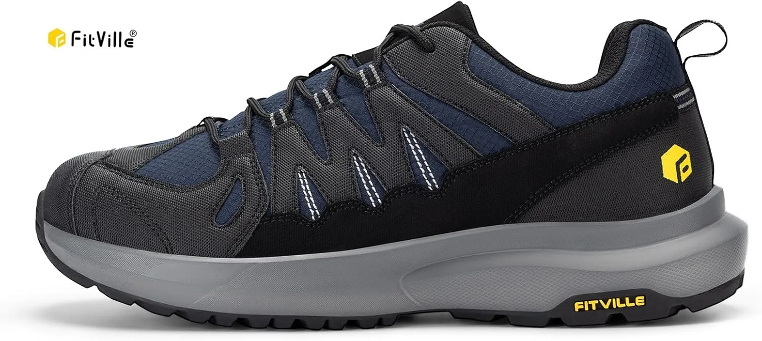 FitVille Wide Shoes for Women Hiking Shoes Outdoor Athletic Shoes Trekking Trails Sneakers with Arch Support | Wide Toe Box