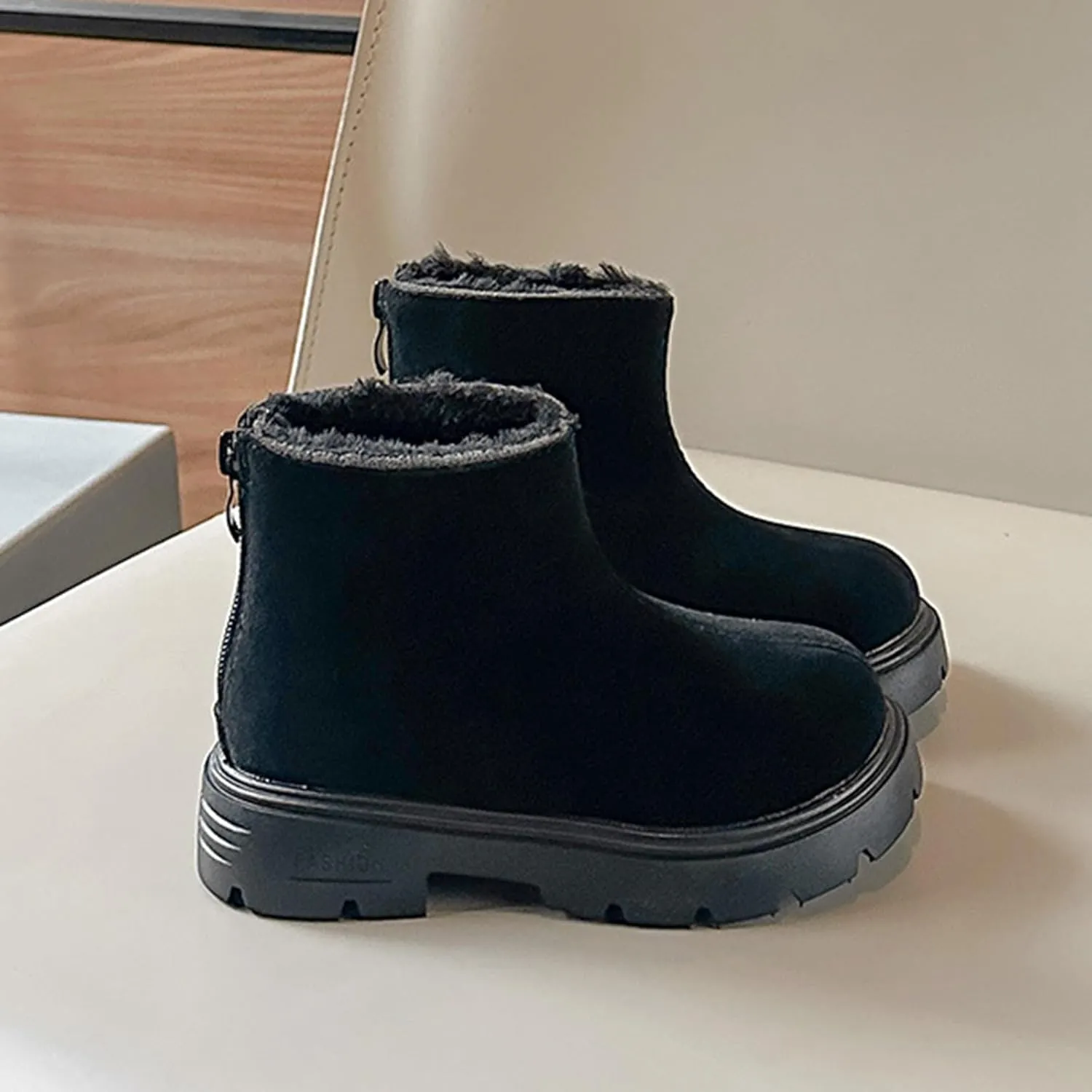 Girls Boots Kids Platform Ankle Boots Winter Boots For Teen Girls Toddler Boots Elastic Low Heel Girls Booties