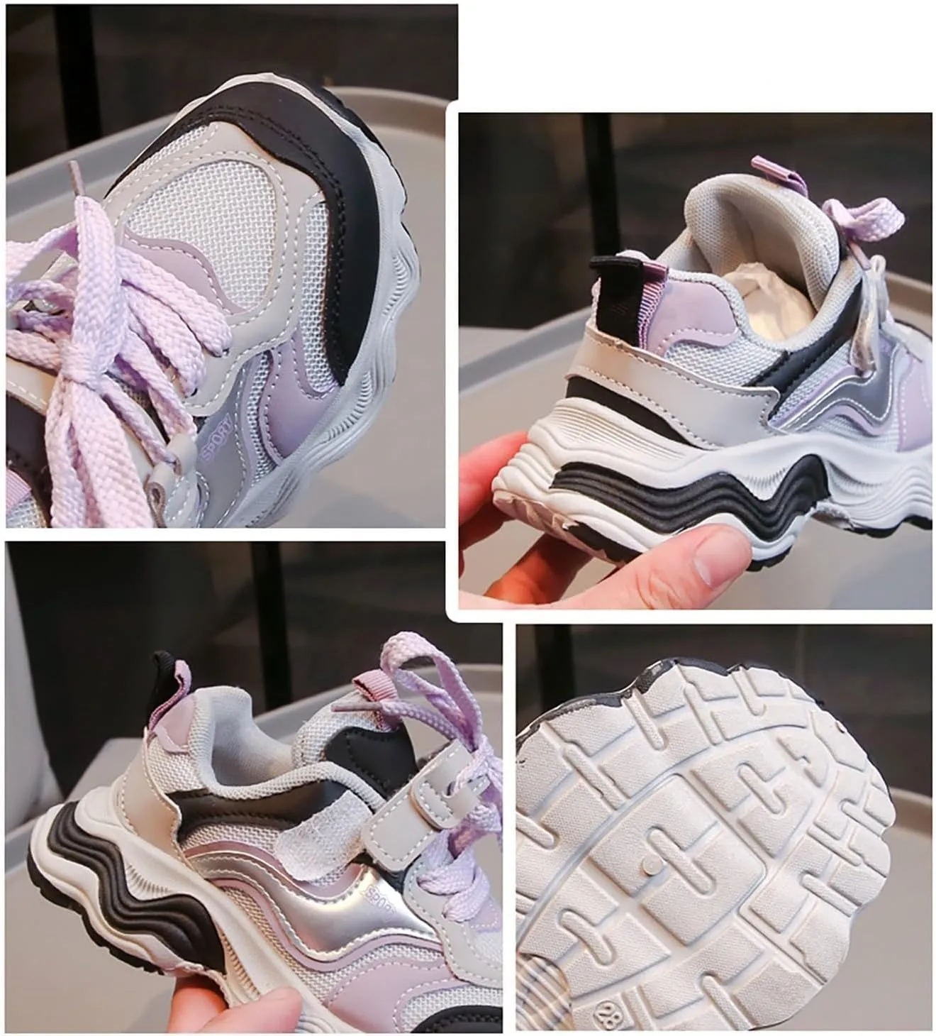 Girls Boys 2024 Spring and Autumn New Mesh Breathable Shoes Sneakers Baby Tennis Shoes