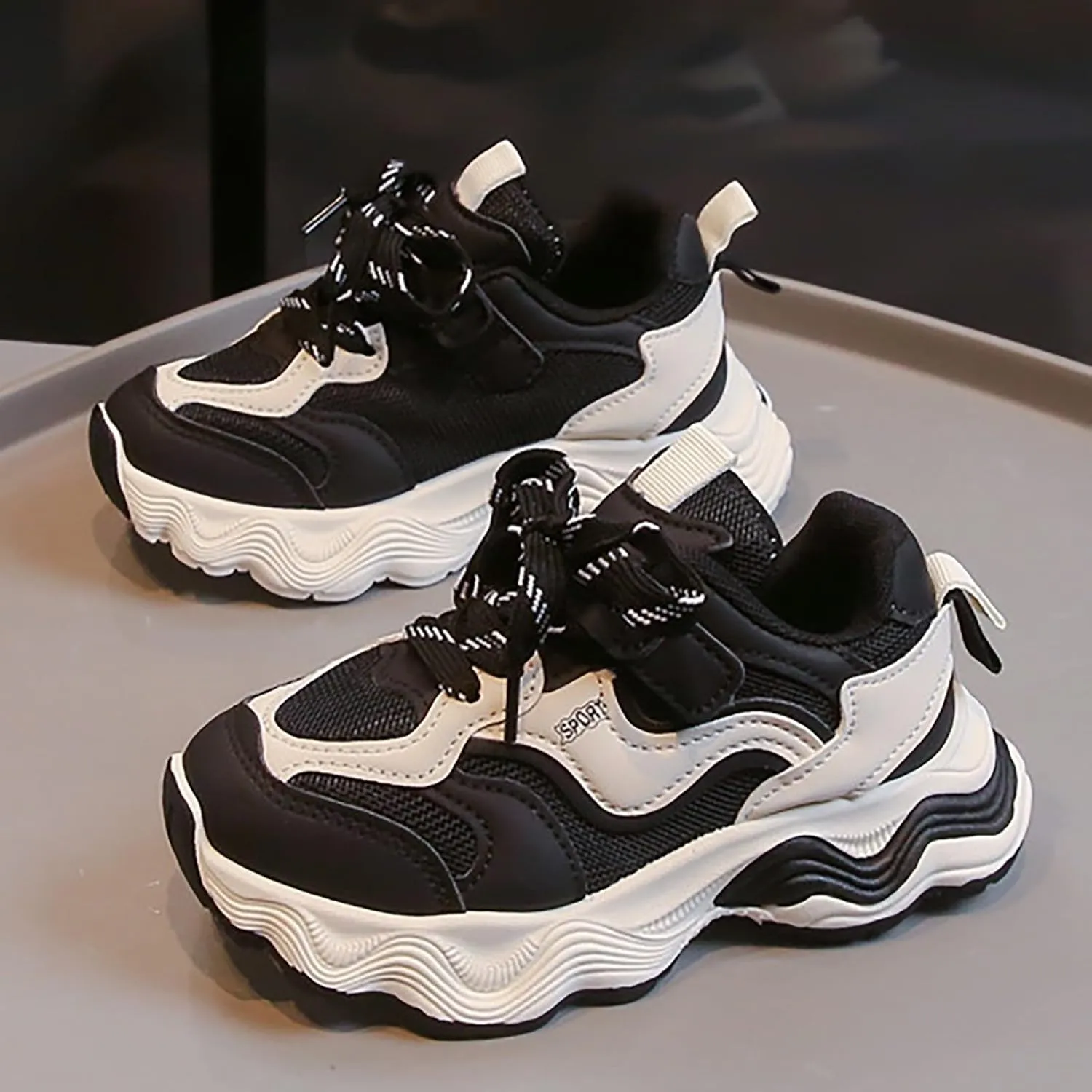 Girls Boys 2024 Spring and Autumn New Mesh Breathable Shoes Sneakers Baby Tennis Shoes