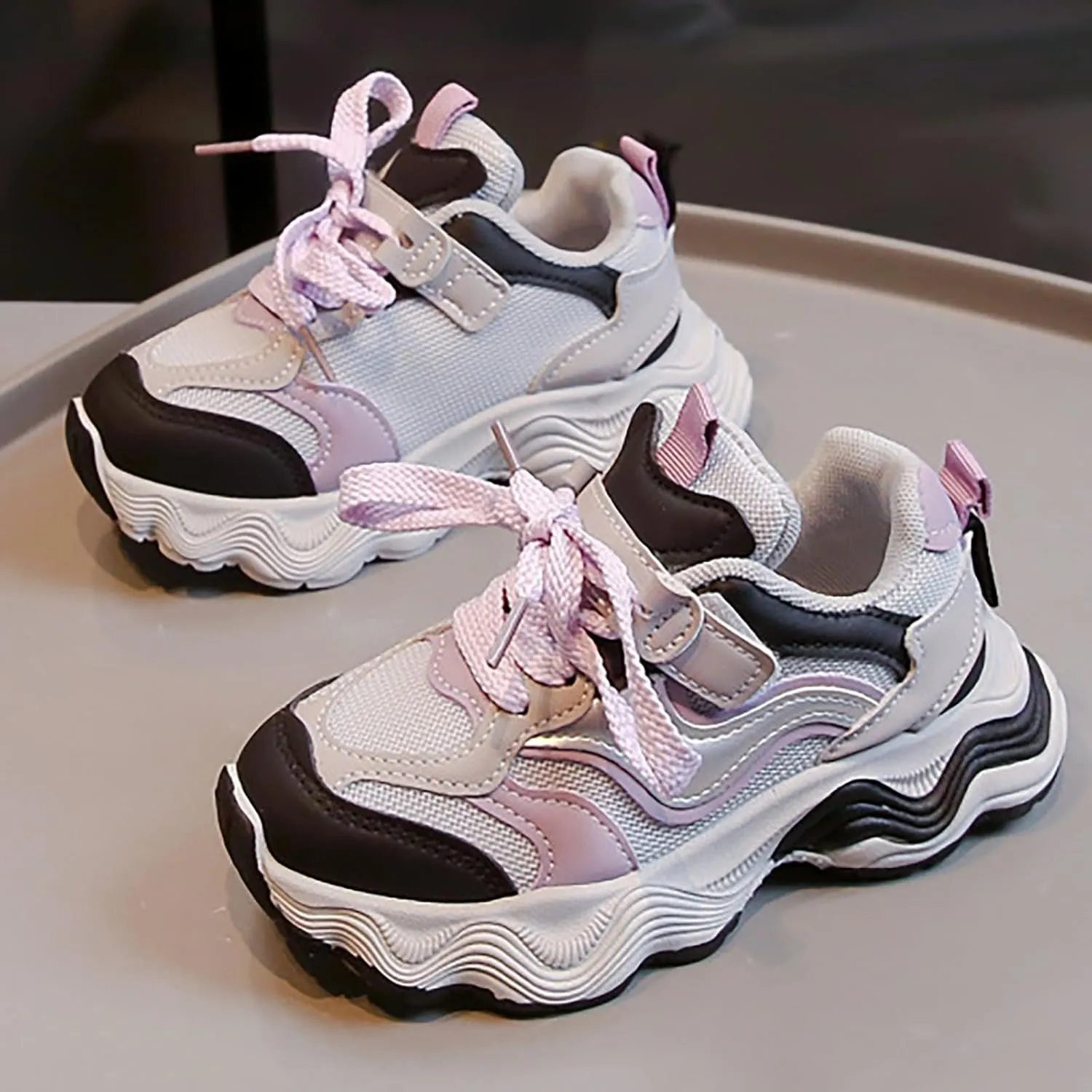 Girls Boys 2024 Spring and Autumn New Mesh Breathable Shoes Sneakers Baby Tennis Shoes