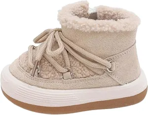 Girls Boys Snow Boots Outdoor Warm Comfortable Non Slip Mid Calf Padded Small Kids Winter Shoes Girl High Knee Boots