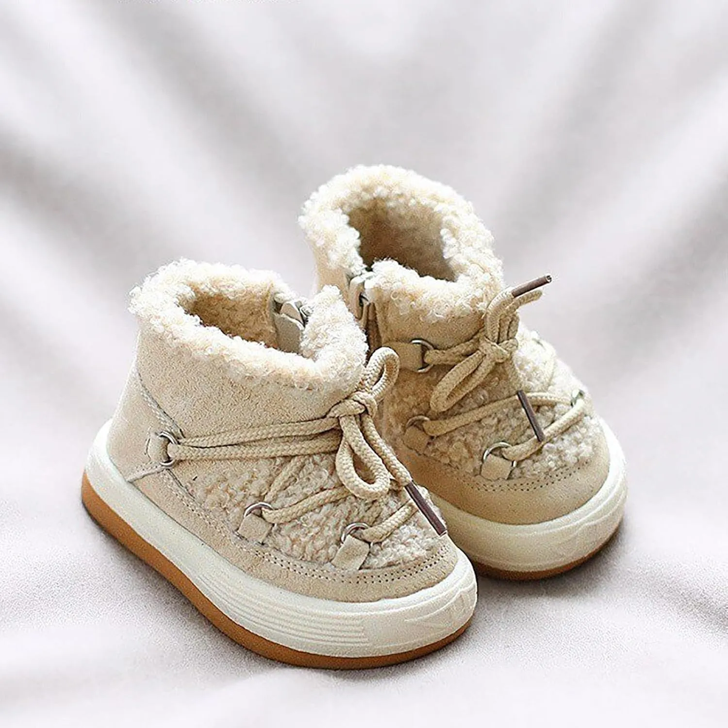 Girls Boys Snow Boots Outdoor Warm Comfortable Non Slip Mid Calf Padded Small Kids Winter Shoes Girl High Knee Boots