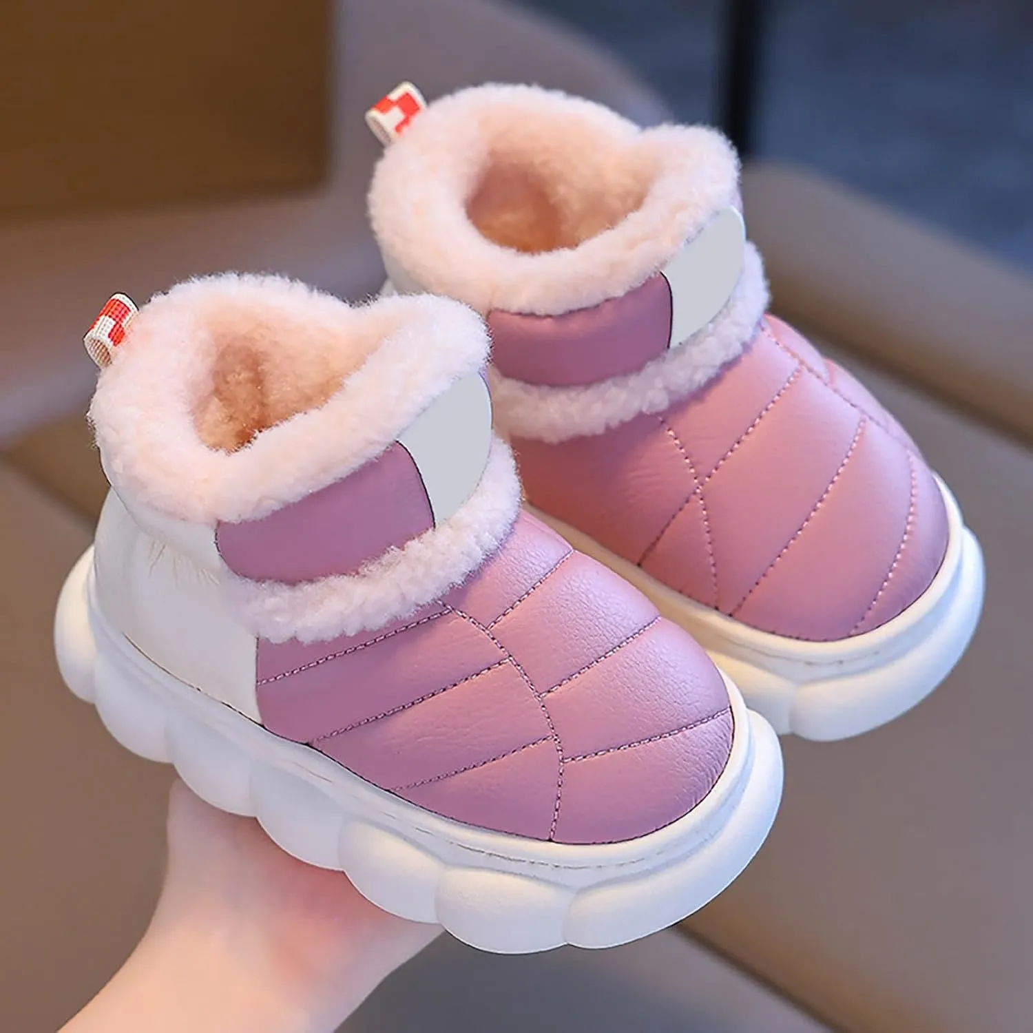 Girls Boys Snow Boots Outdoor Warm Non Slip Indoor Warm Shoes Small Large Children's Winter Girl Fall Boots