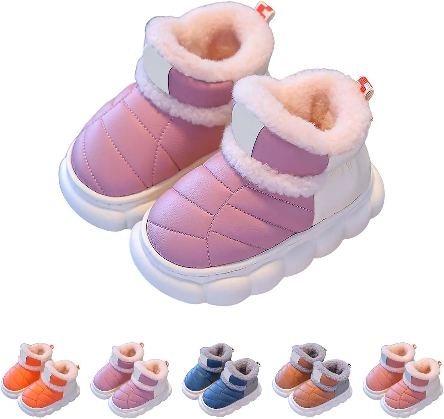 Girls Boys Snow Boots Outdoor Warm Non Slip Indoor Warm Shoes Small Large Children's Winter Girl Fall Boots