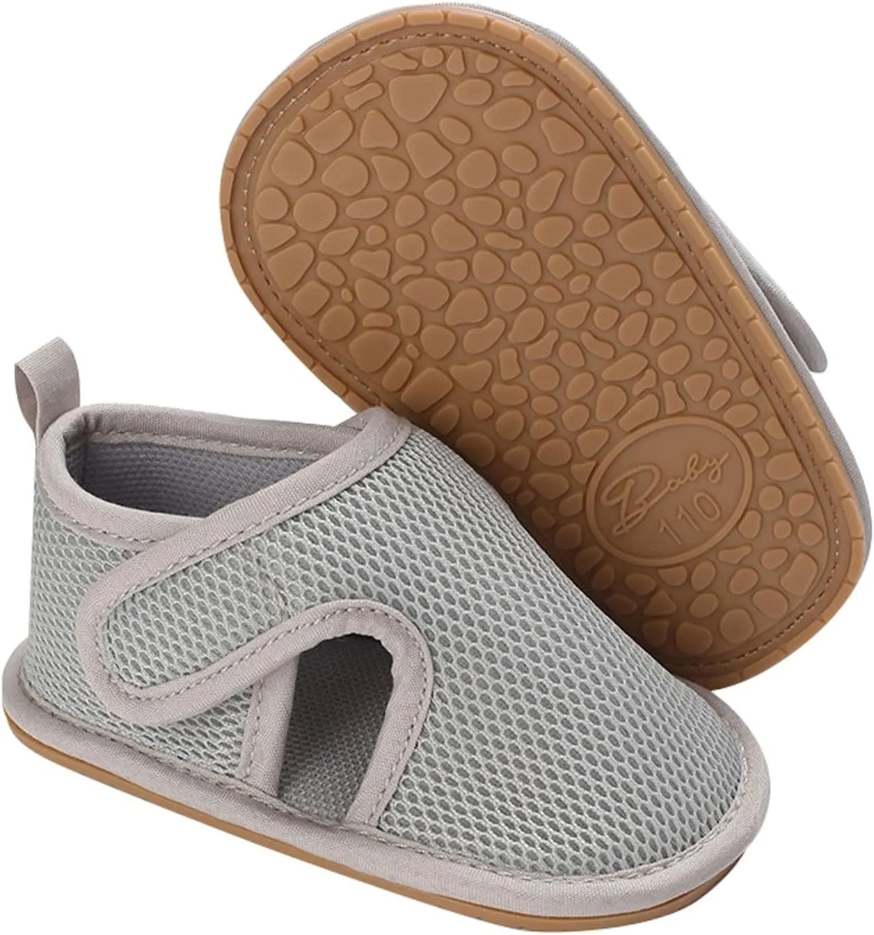 Girls' Cloth Shoes Cute Baby Shoes Breathable Mesh Cloth Soft Rubber Toddler Shoes Boys' Sandals Slip on Shoes for Girls