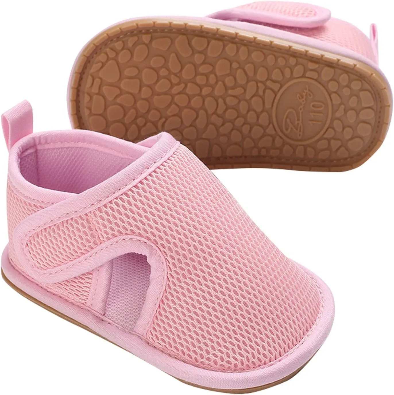 Girls' Cloth Shoes Cute Baby Shoes Breathable Mesh Cloth Soft Rubber Toddler Shoes Boys' Sandals Slip on Shoes for Girls