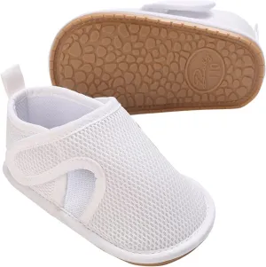 Girls' Cloth Shoes Cute Baby Shoes Breathable Mesh Cloth Soft Rubber Toddler Shoes Boys' Sandals Slip on Shoes for Girls