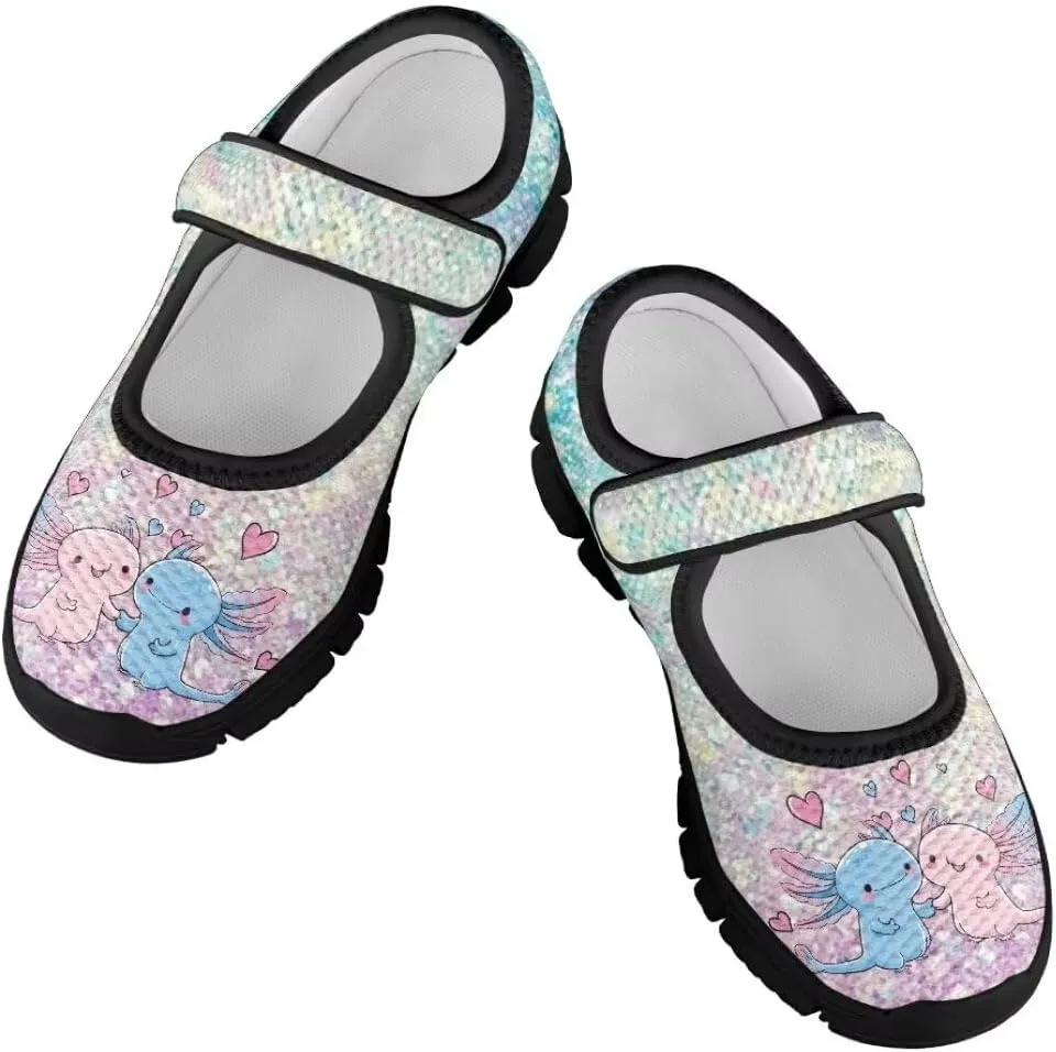 Girls Mesh Sneaker Toddler Mary Jane Shoes Lightweight Casual Shoes for Running Vacation