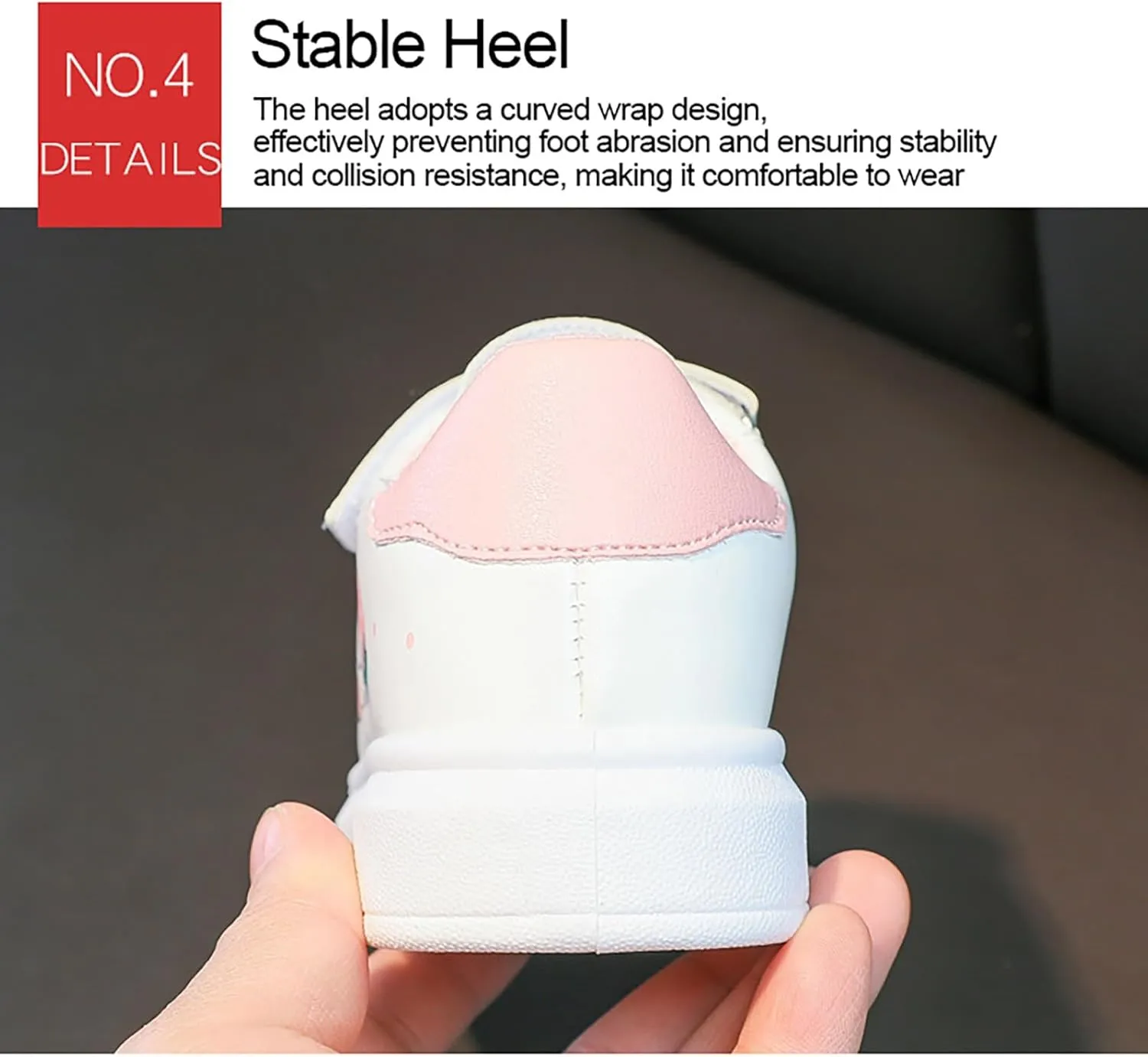 Girls Tennis White Sneakers Toddler Boys niform Low Top Breathable Running School Soft Sole Cute Shoes