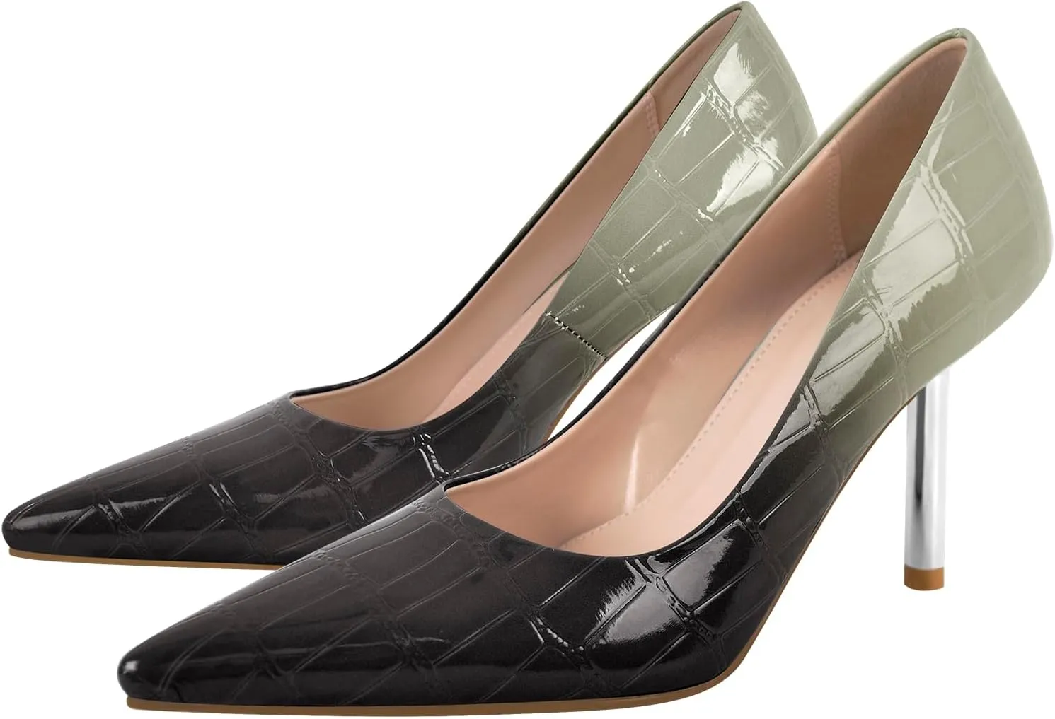 Gradient Color Pointed Toe High Heels Pumps