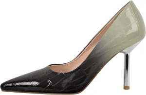 Gradient Color Pointed Toe High Heels Pumps