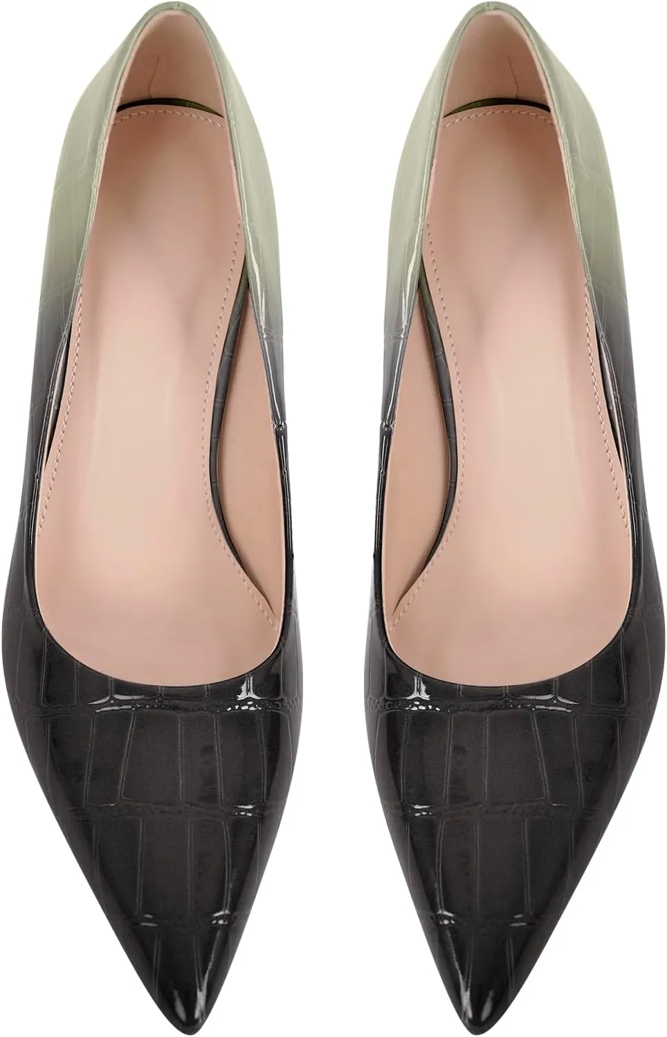 Gradient Color Pointed Toe High Heels Pumps