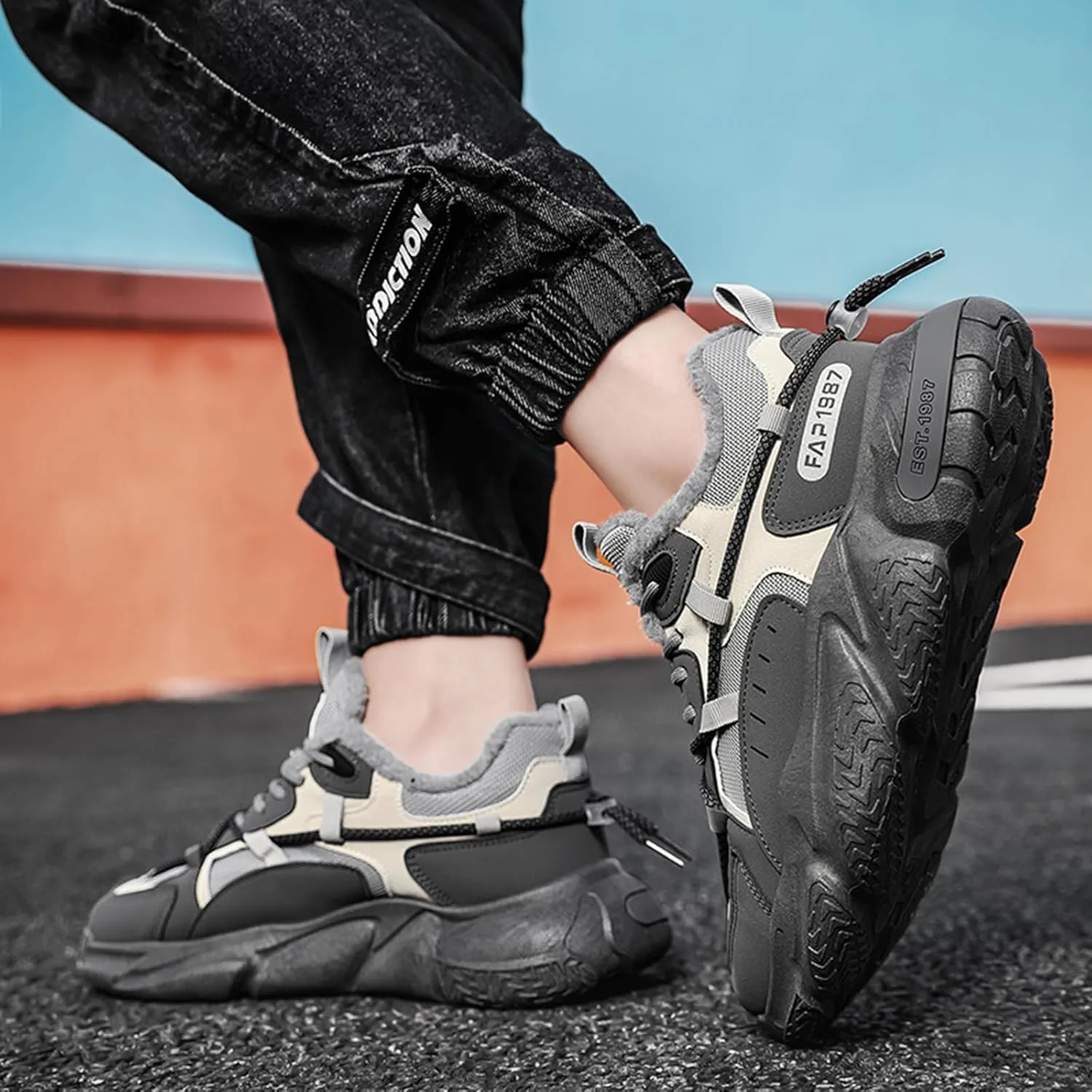 GSIGUL Men's Running Shoes Tennis Walking Shoes Cushioning High top Mens Sneakers Athletic Casual Shoes for Men