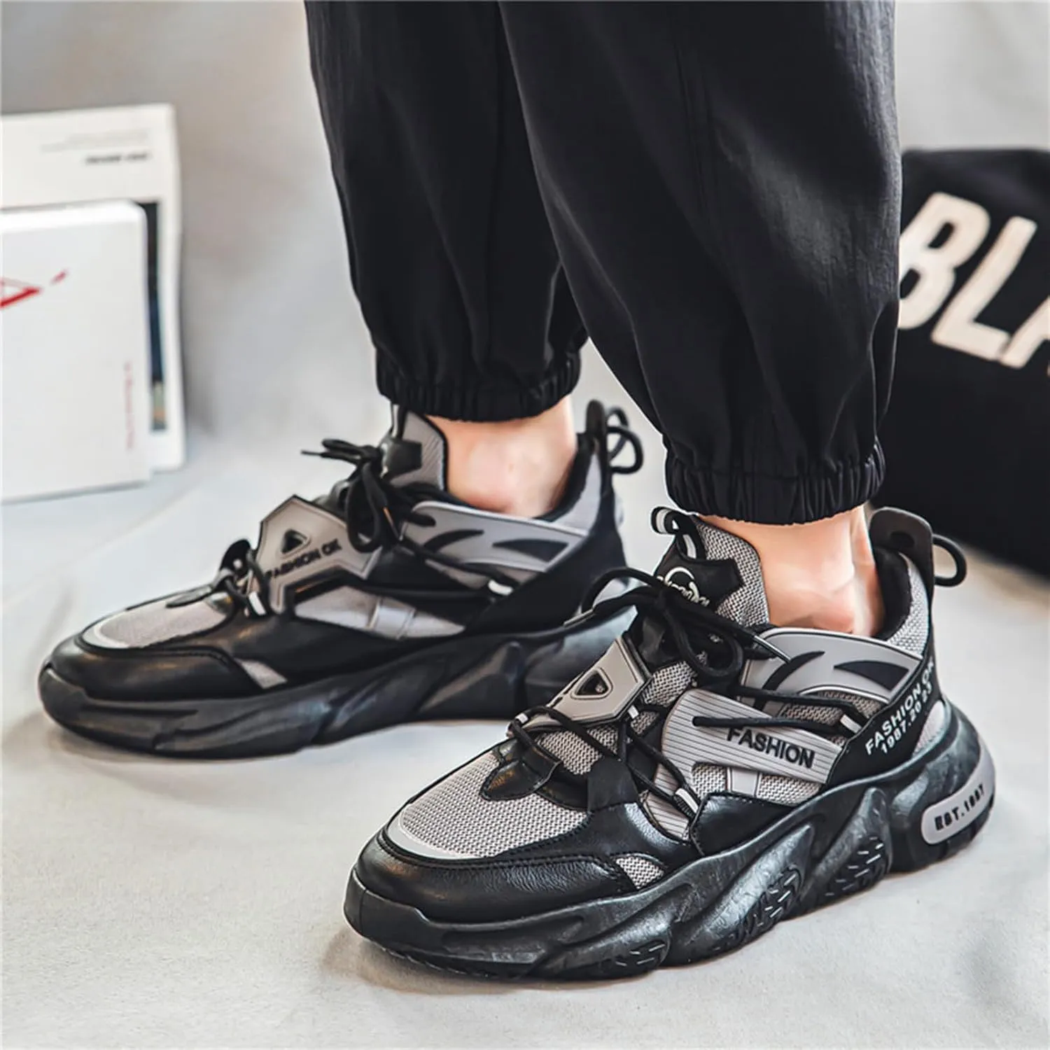 GSIGUL Running Shoes for Men Tennis Walking Shoes Cushioning Mens Sneaker Athletic Workout Casual Shoes