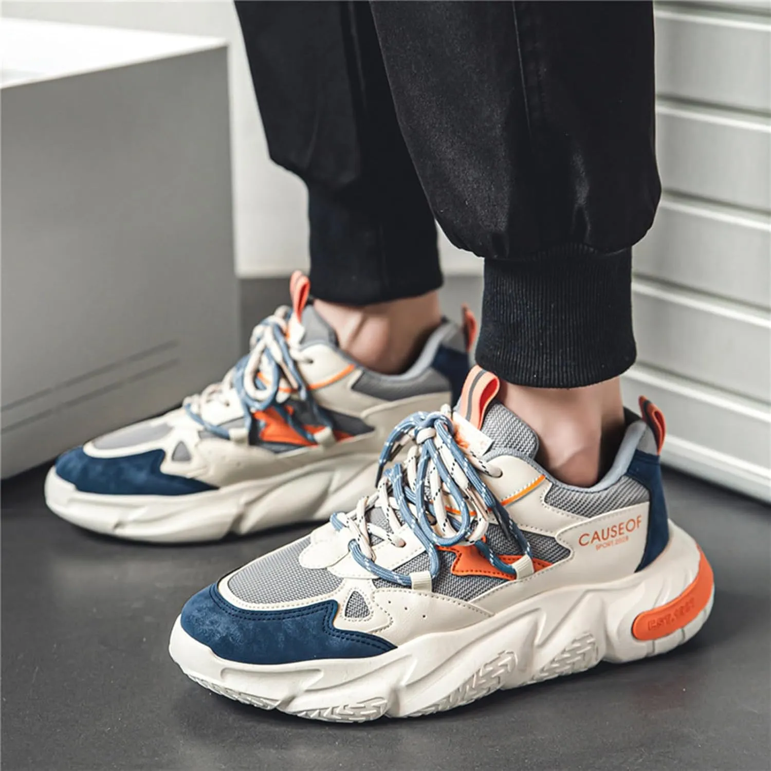 GSIGUL Running Shoes for Men Tennis Walking Shoes Cushioning Mens Sneaker Athletic Workout Casual Shoes