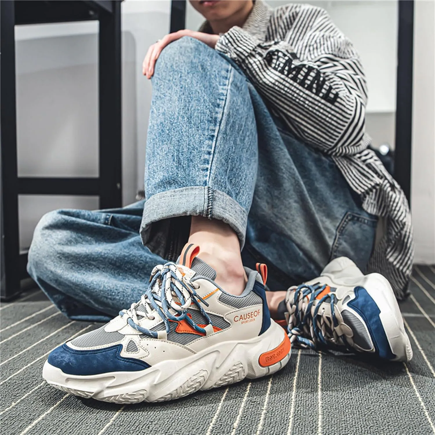 GSIGUL Running Shoes for Men Tennis Walking Shoes Cushioning Mens Sneaker Athletic Workout Casual Shoes