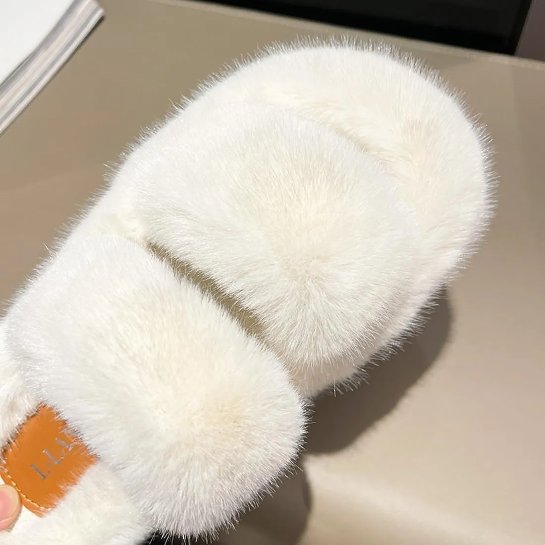 Harssidanzar Womens Fuzzy Comfy Faux Fur House Slippers Shoes,Furry Slides,Slip On Slipper For Women's KL505US
