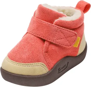 Insulated Snow Ankle Boot For Boy Non Slip Plush Lined Winter Walking Shoes For Boy Wide Toe Box Warm Snow Boots